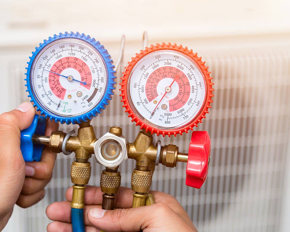 hands holding hvac tool easthamption ma